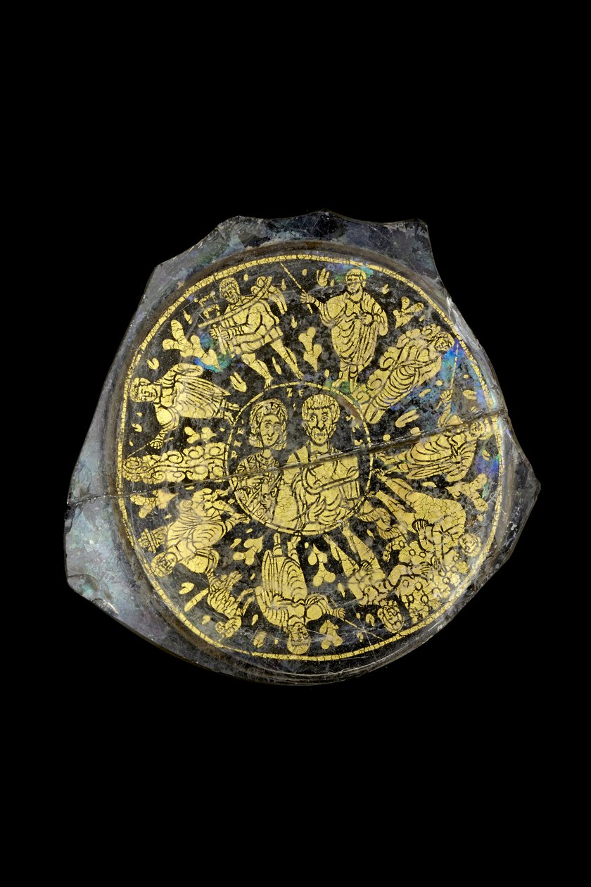 Fragment van een gouden kom, 4e eeuw door Roman