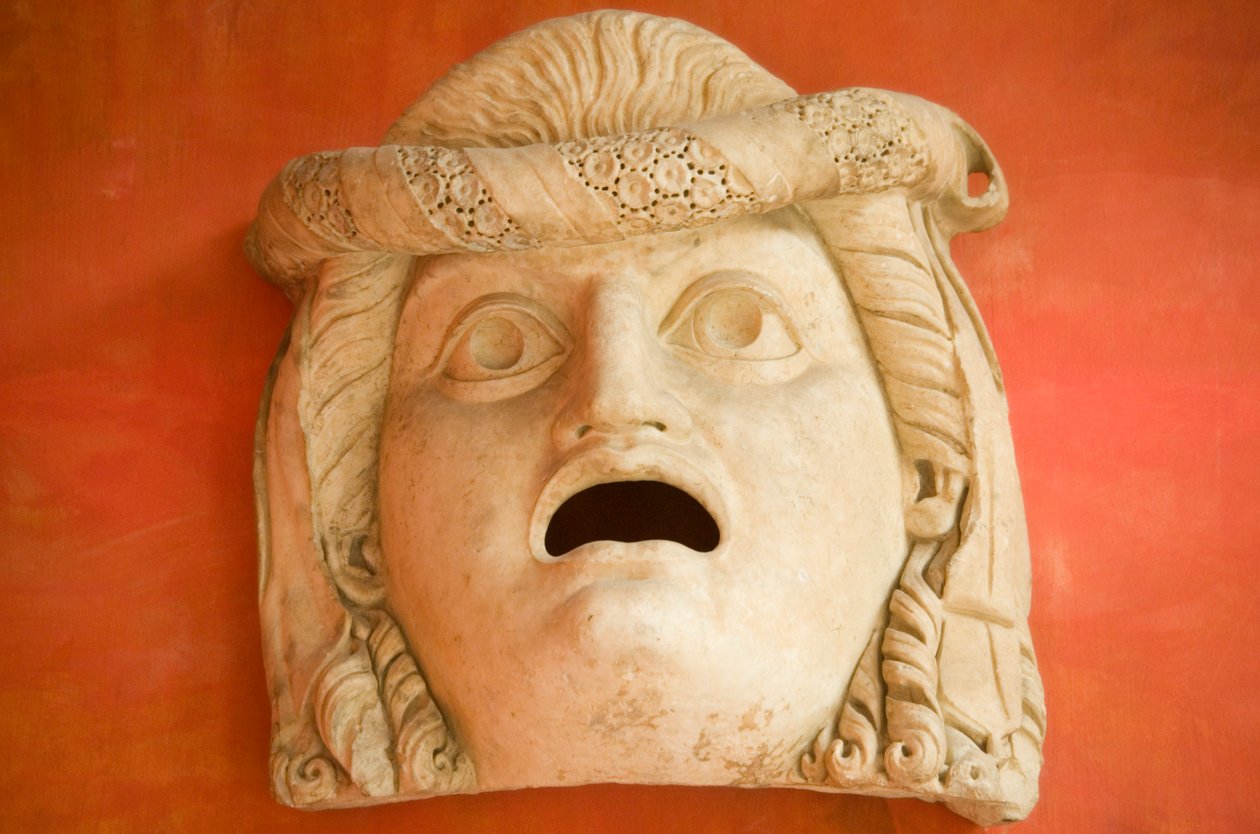 Masker met open mond, Romeinse keizertijd (30 v.Chr.-500 n.Chr.) door Roman