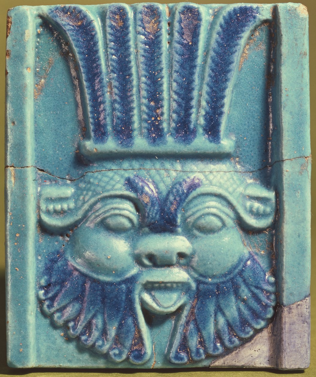 Plaquette met het hoofd van Bes, c.30 v.Chr. door Roman