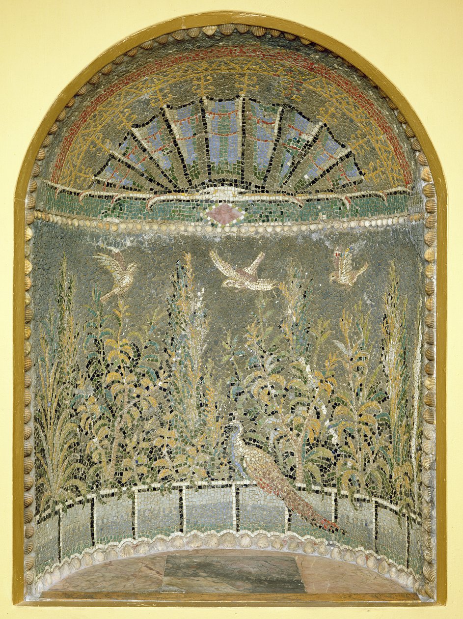 Romeinse mozaïekfontein nis, c1e eeuw n.Chr. door Roman