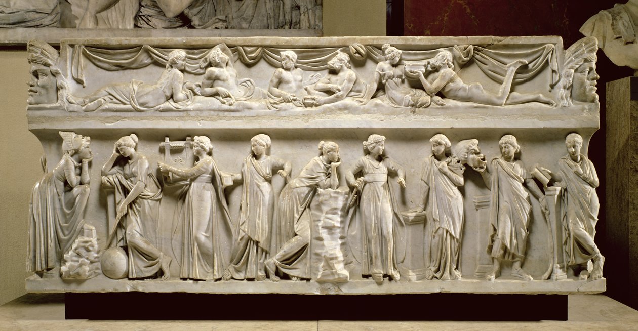 Sarcophagus van de Muzen, Romeins door Roman