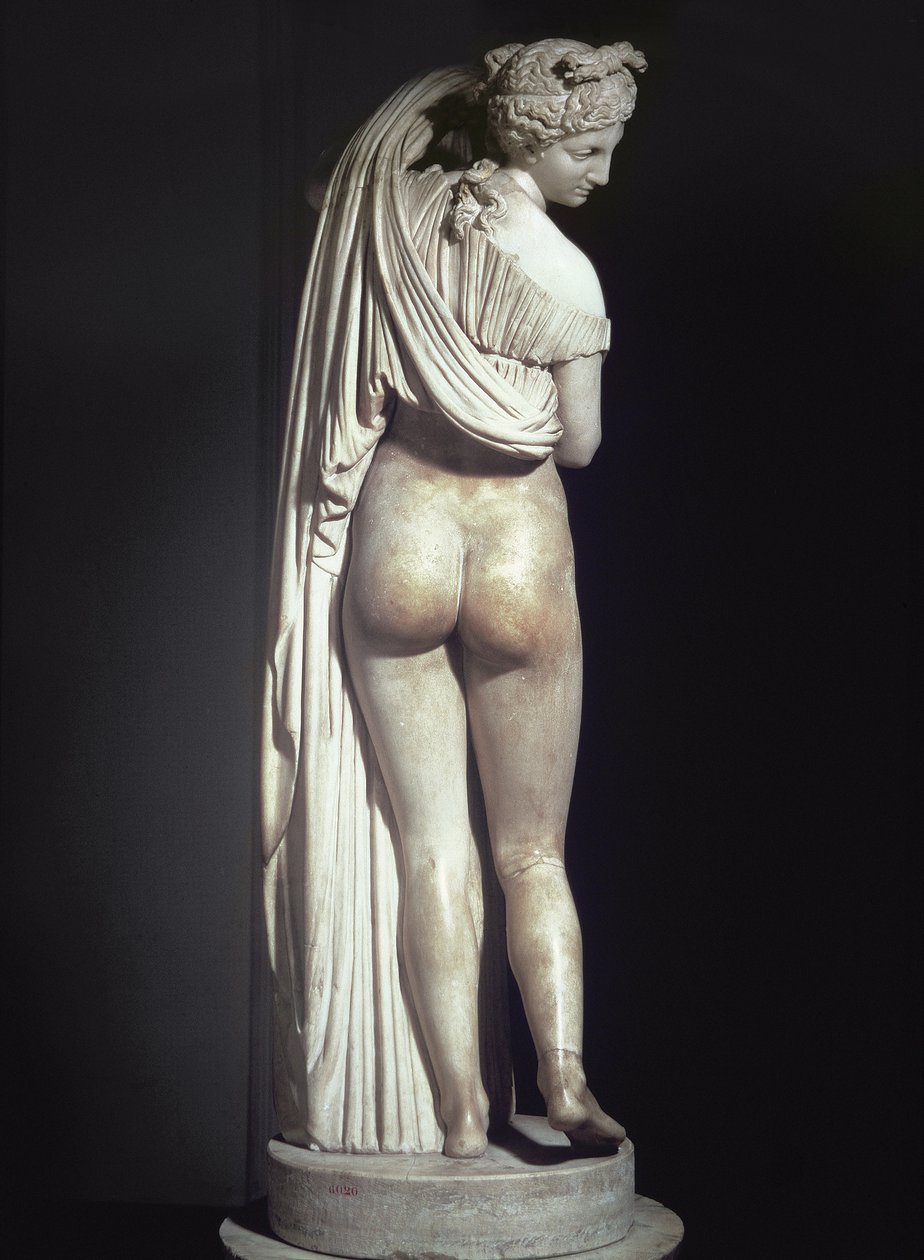 De Callipige Aphrodite, kopie van een Grieks origineel uit de 2e eeuw v.Chr. (marmer) door Roman