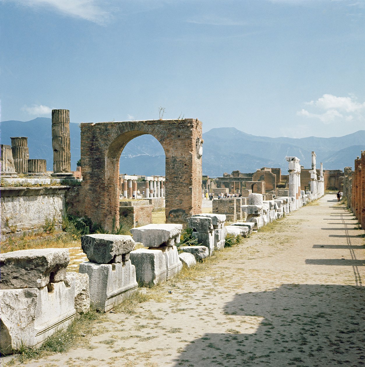 Uitzicht op het Forum met de bergen op de achtergrond door Roman