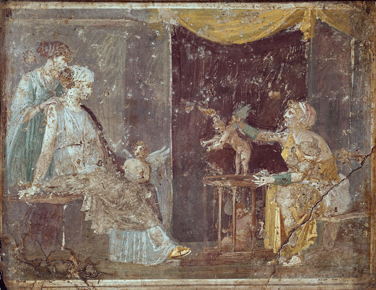 Vrouw die Cupido