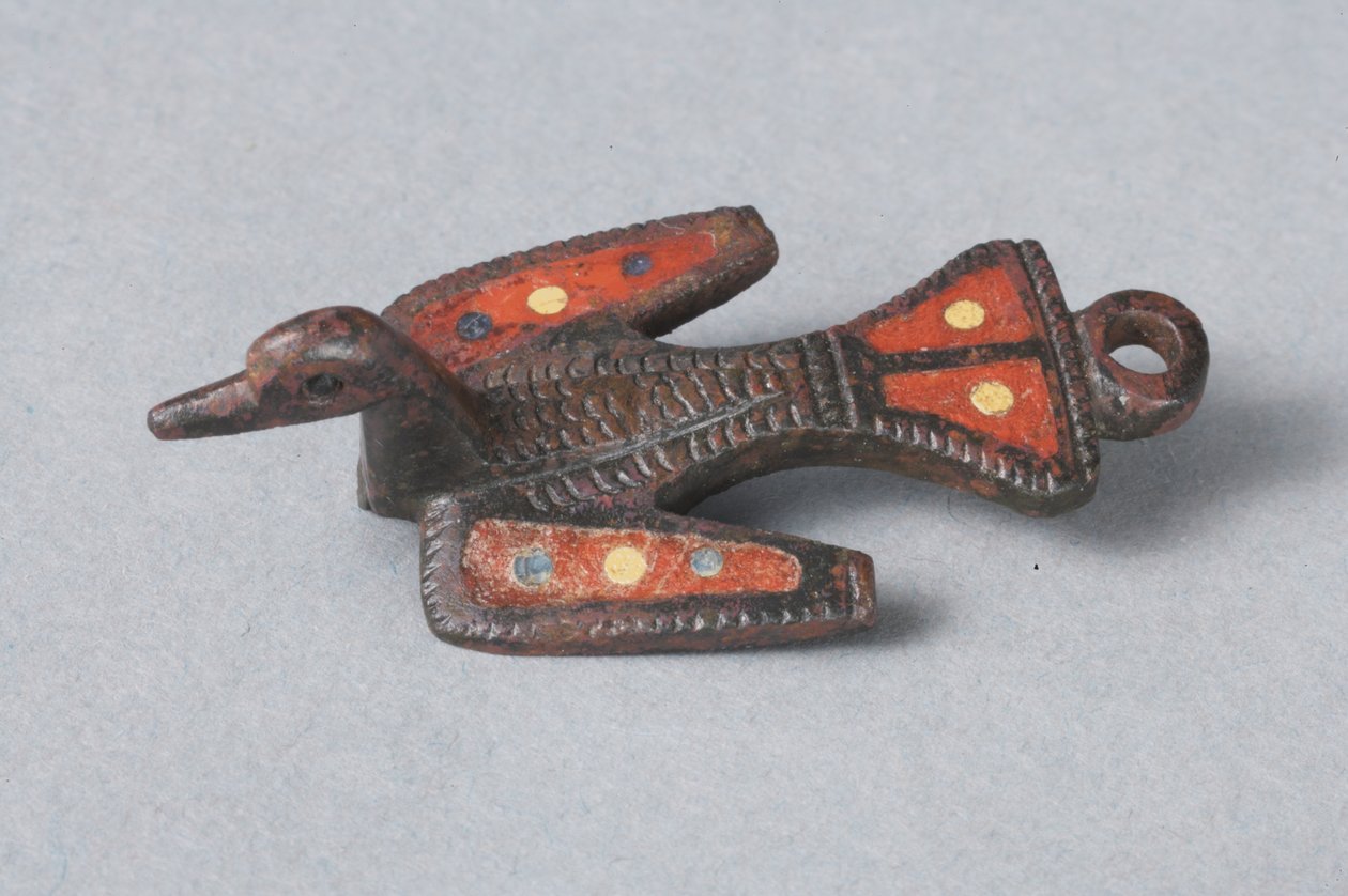 Gallo-Romeinse zoomorfe fibula van een vogel (brons en email) door Roman Imperial Period