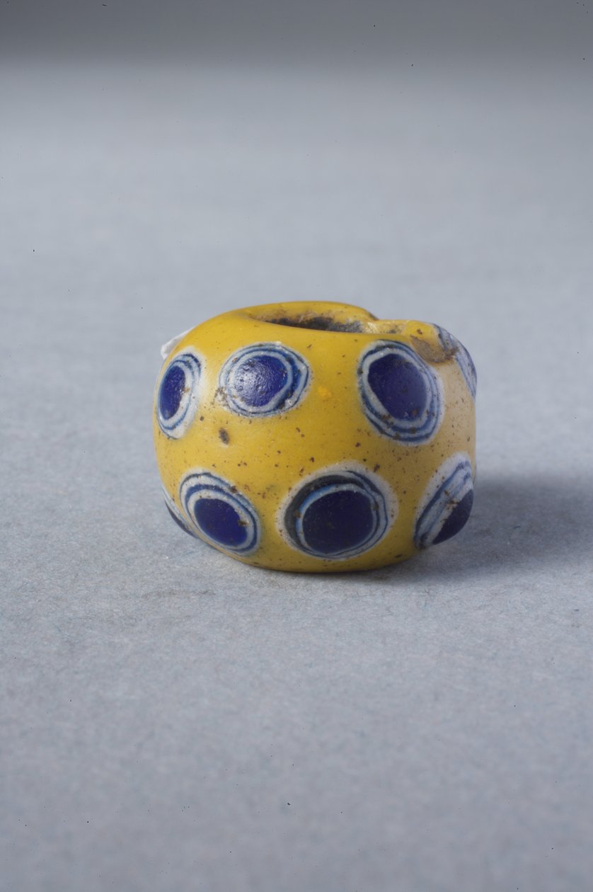 Gele oogkraal (glas) door Roman Imperial Period