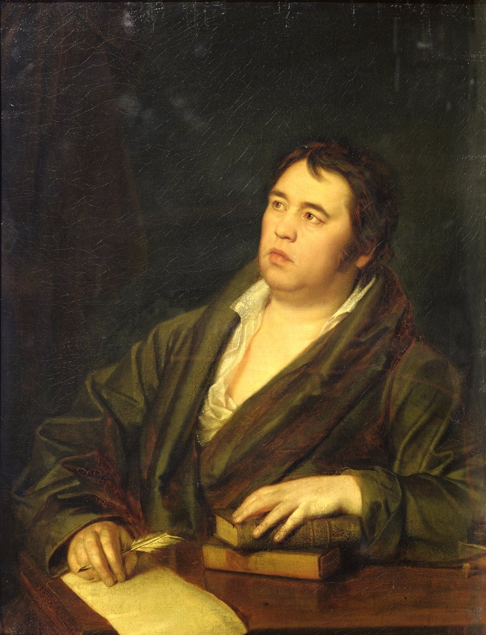 Portret van de dichter Ivan A. Krylov, 1812 door Roman Maximovich Volkov