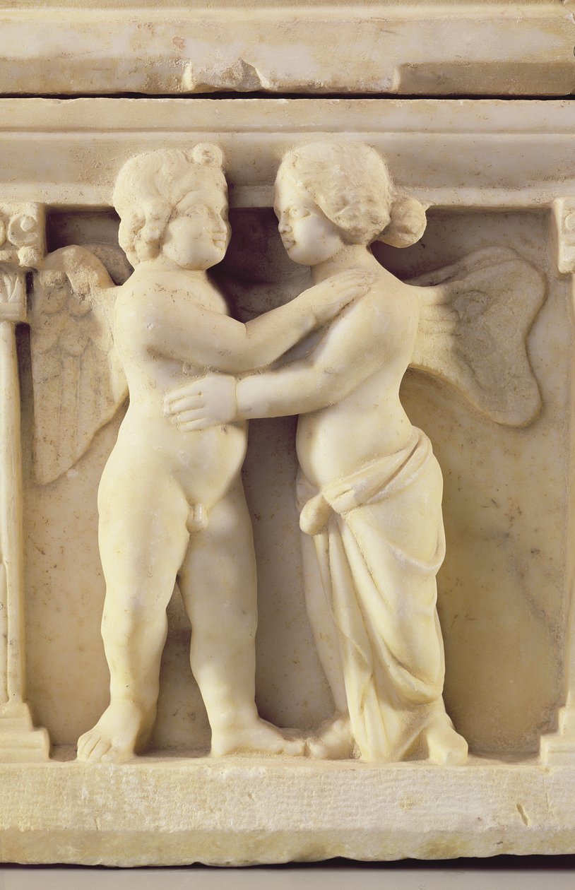 Cupido en Psyche, c.170 AD door Roman