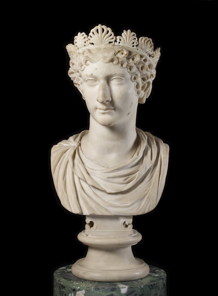 Hoofd van Agrippina Minor met diadeem door Roman
