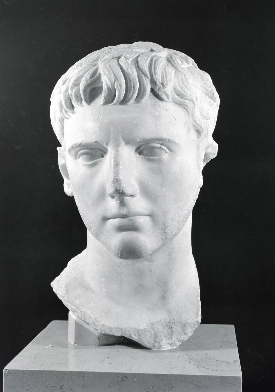 Hoofd van Caesar Augustus (63 v.Chr.-14 n.Chr.) door Roman