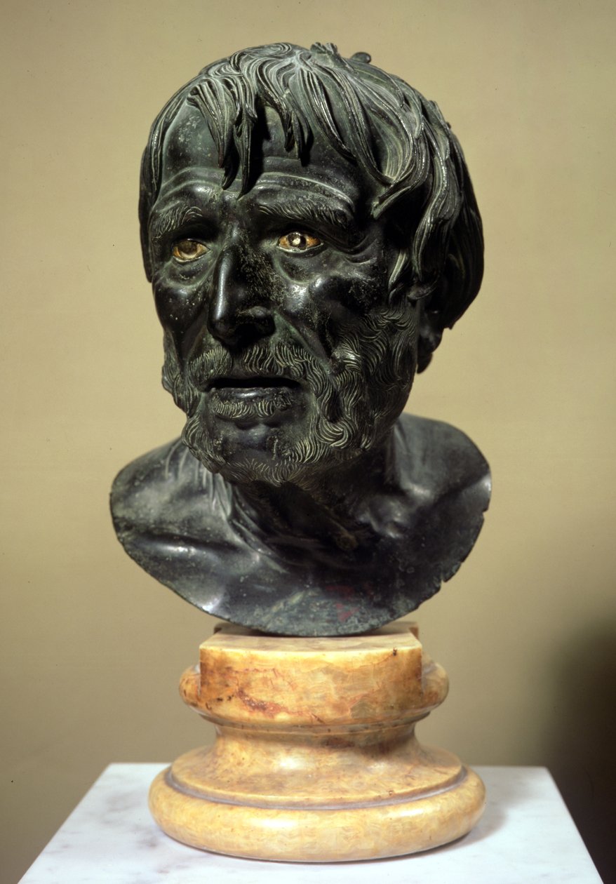 Hoofd van Seneca (c.4 v.Chr.-65 n.Chr.) door Roman