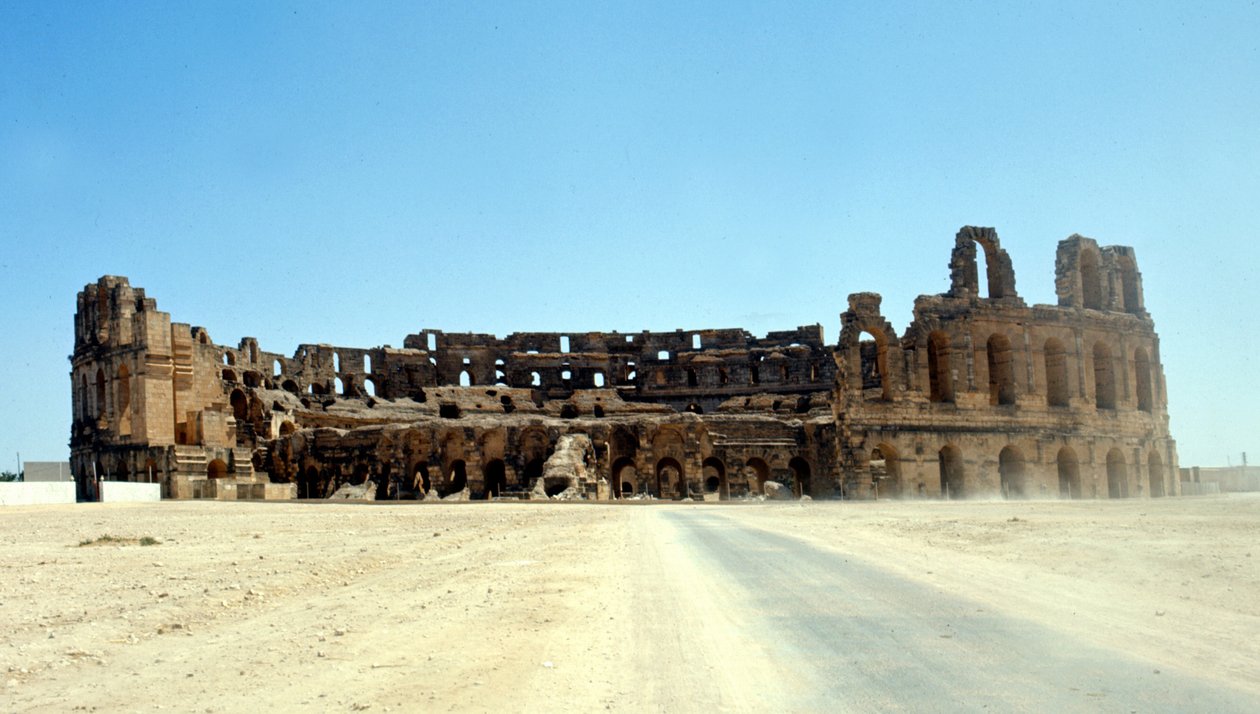 Romeins Colosseum van El-Djem, Tunesië door Roman