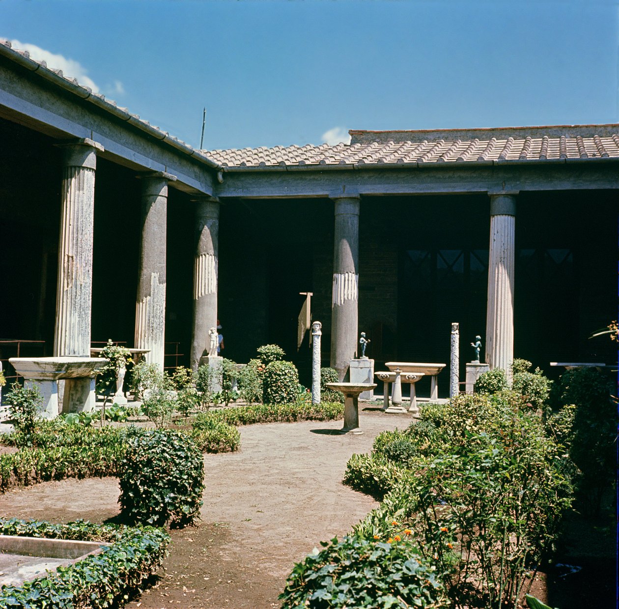Het atrium, Huis van de Vettii door Roman
