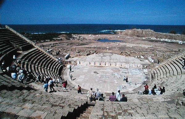 Uitzicht op het theater door Roman