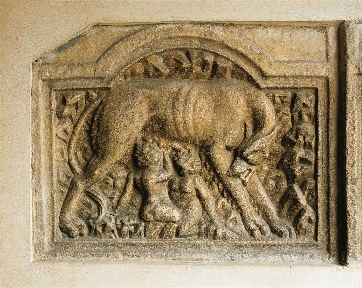 Romulus en Remus (steen) door Roman Roman