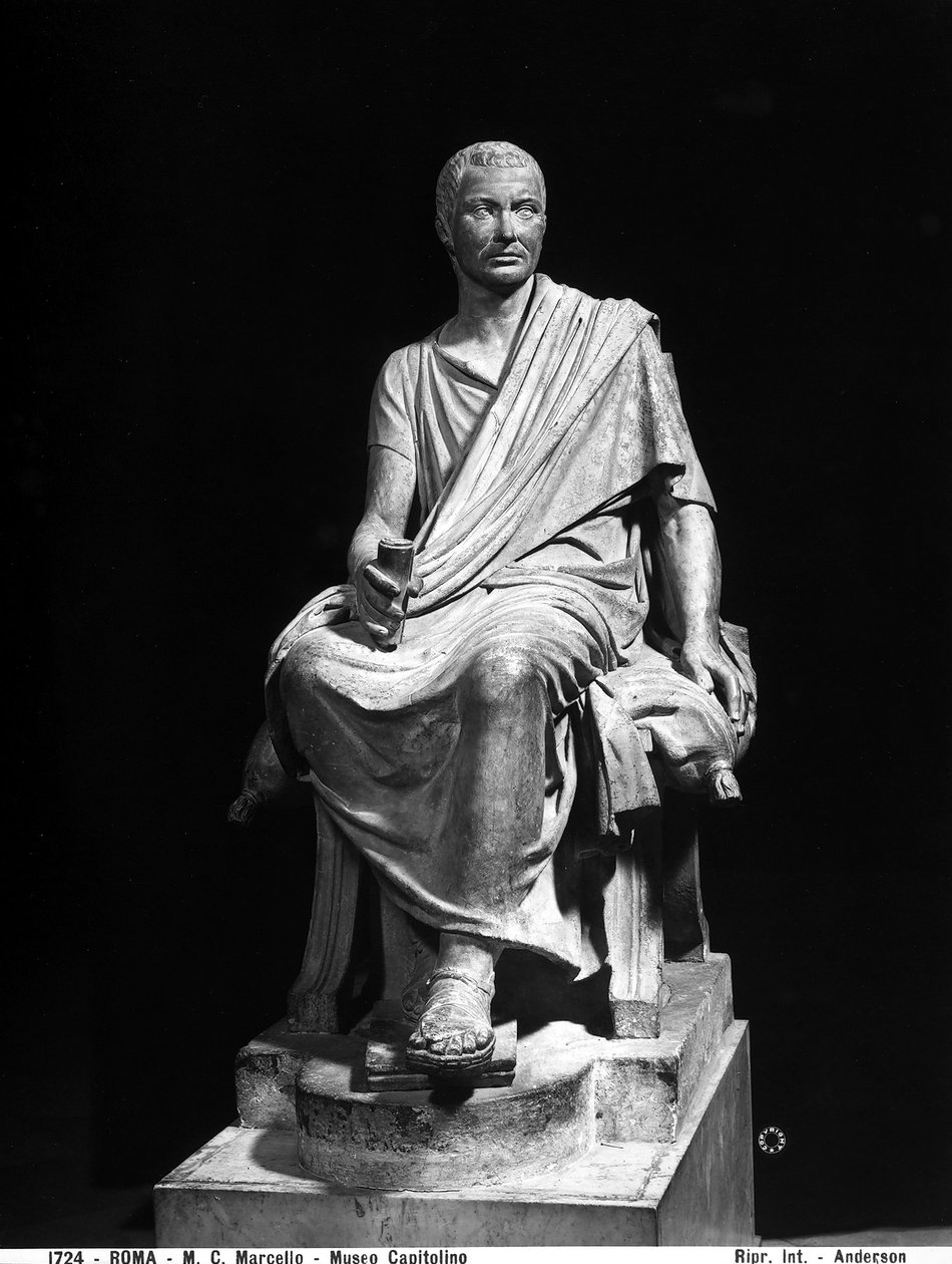 Standbeeld van Marcus Claudius Marcellus (ca. 268-208 v.Chr.) door Roman Roman