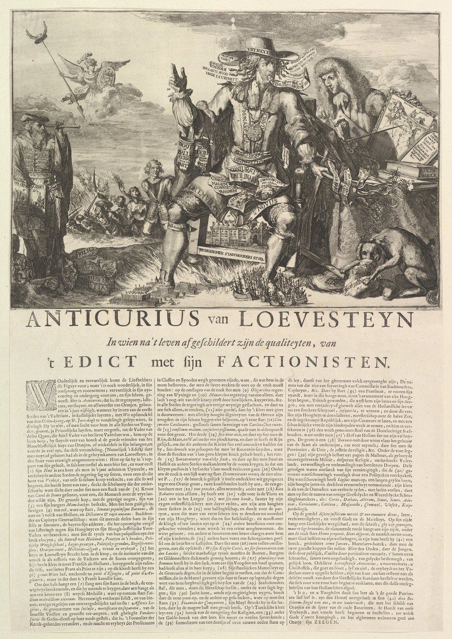 Anticurius van Loevesteyn door Romeyn de Hooghe