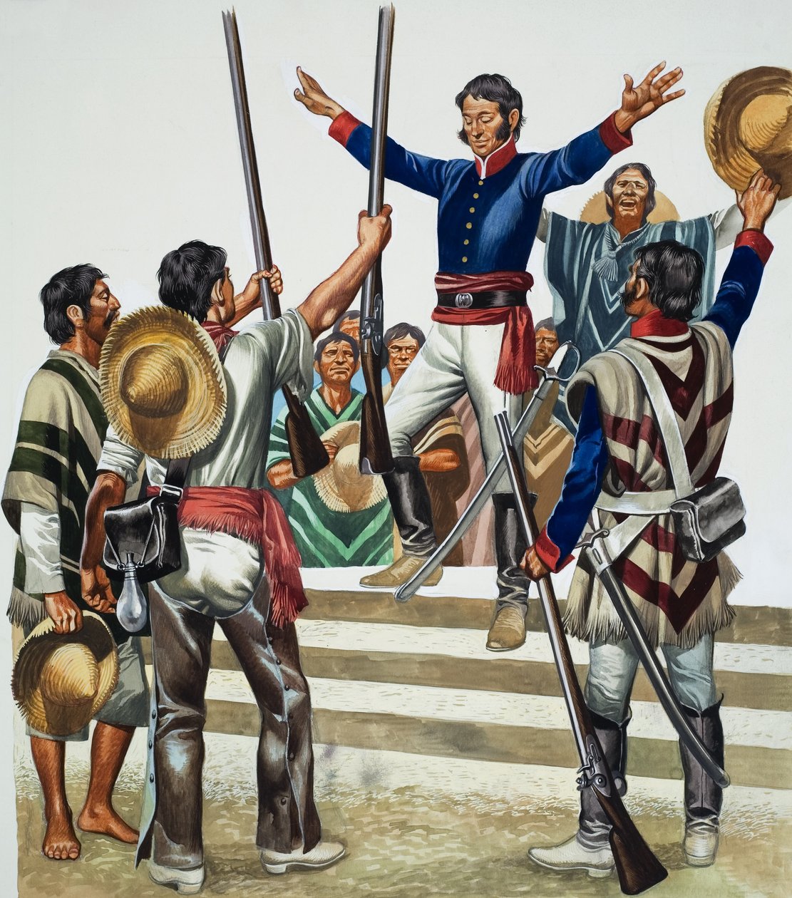 Agustin de Iturbide (1783-1824) (gouache on paper) door Ron Embleton