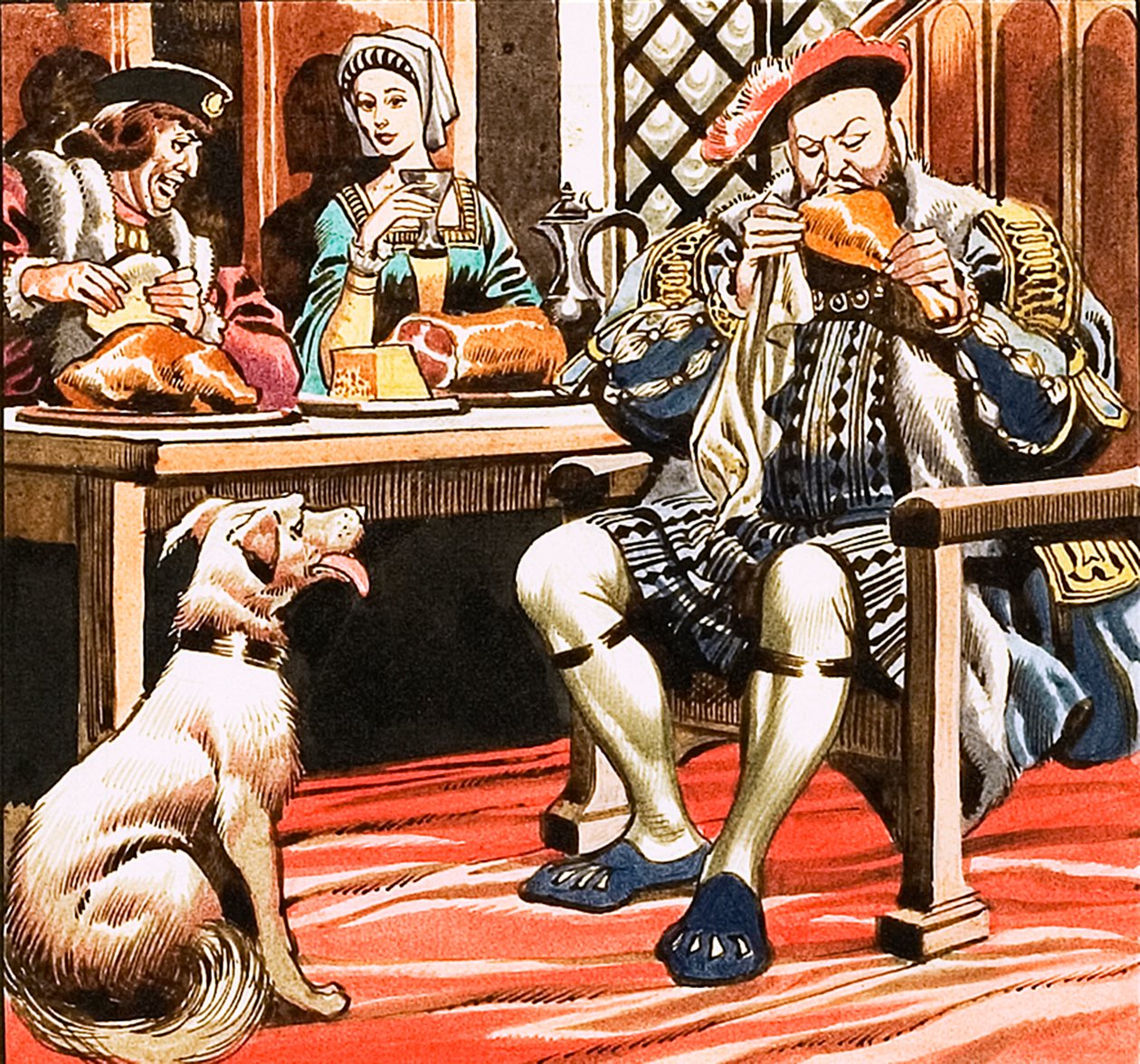 Koning Hendrik VIII eten door Ron Embleton