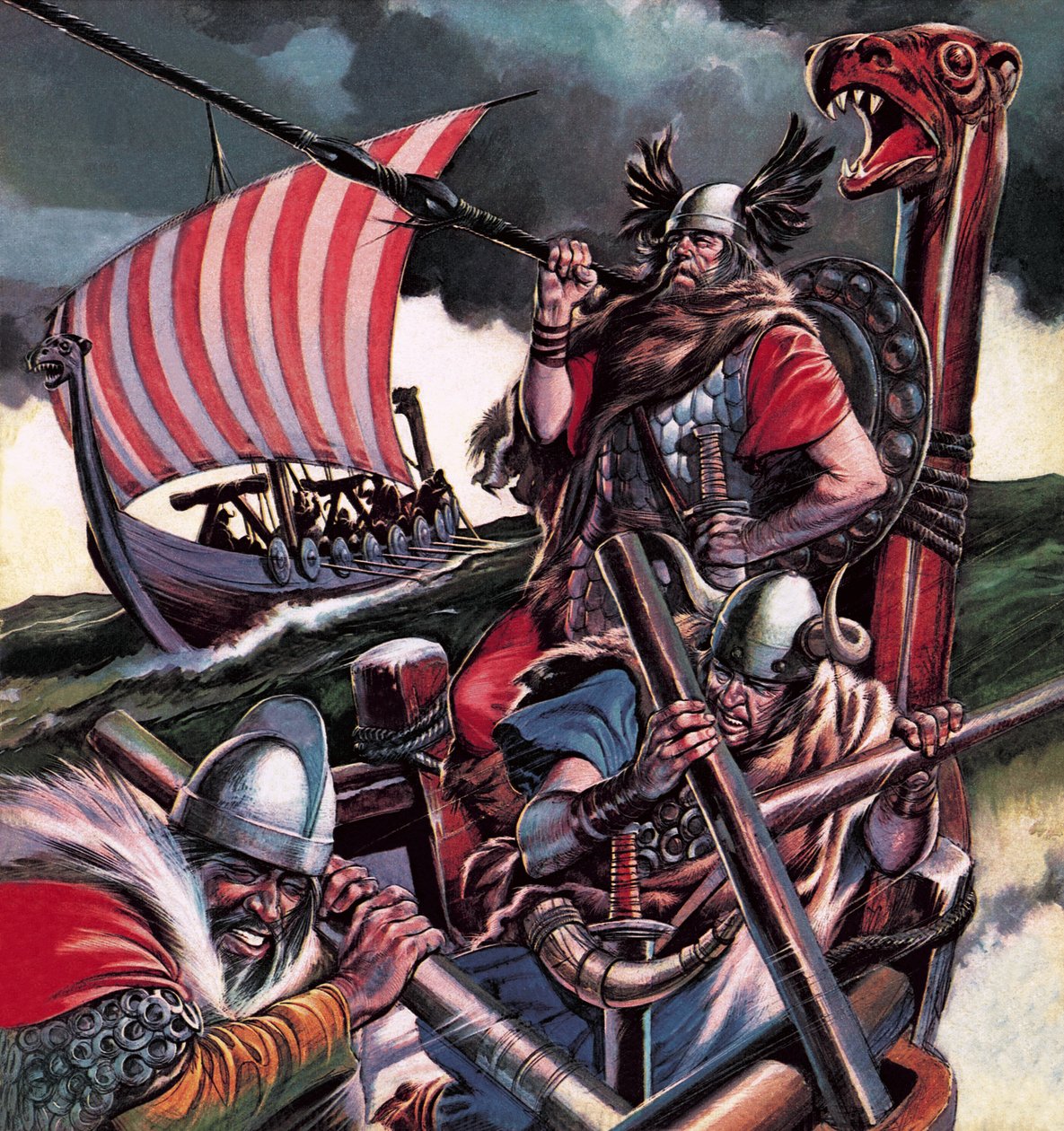 Leif Eriksson, de Viking die Amerika stichtte door Ron Embleton