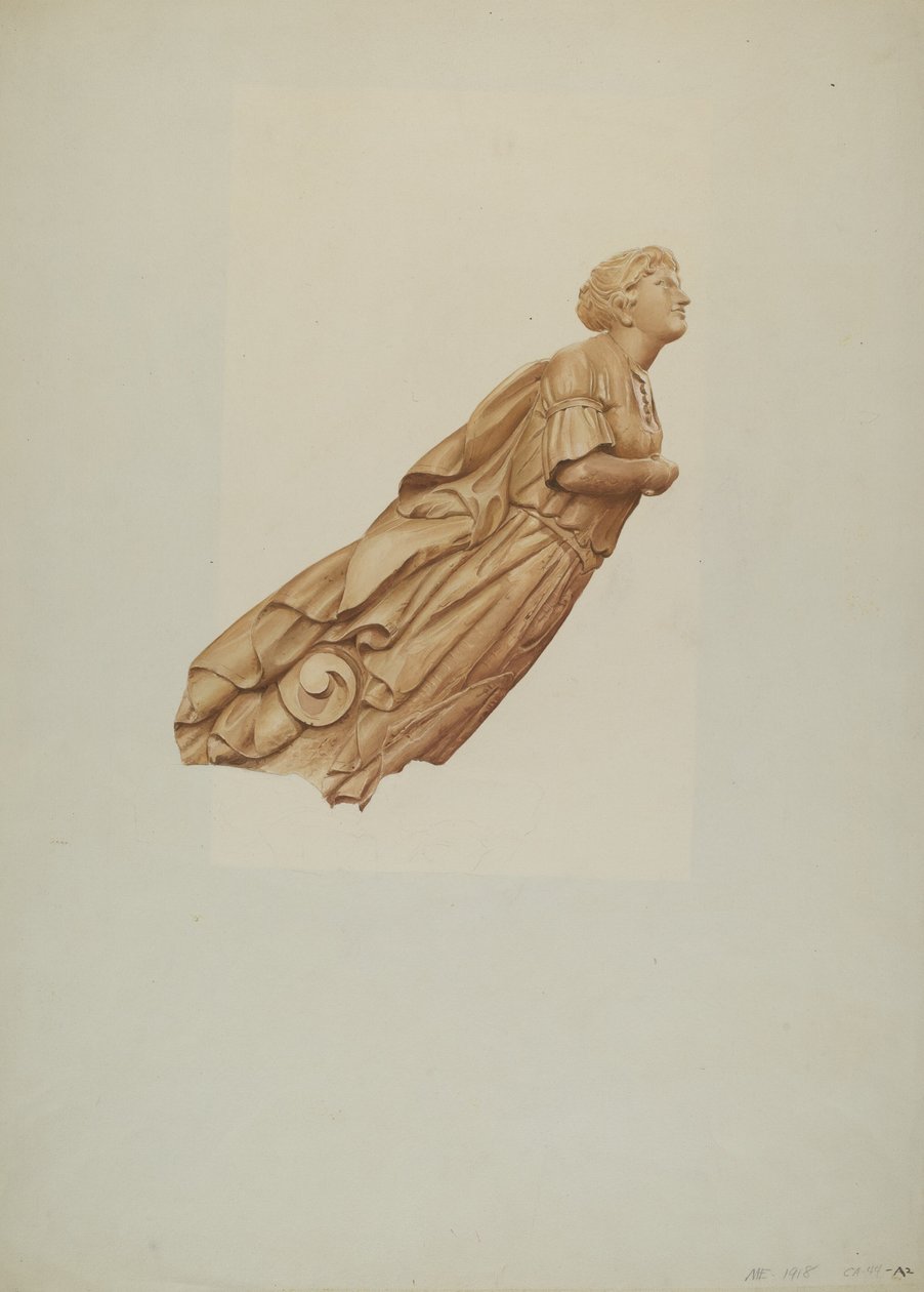 "De Rijn" Boegbeeld door Rosamond P. Gray