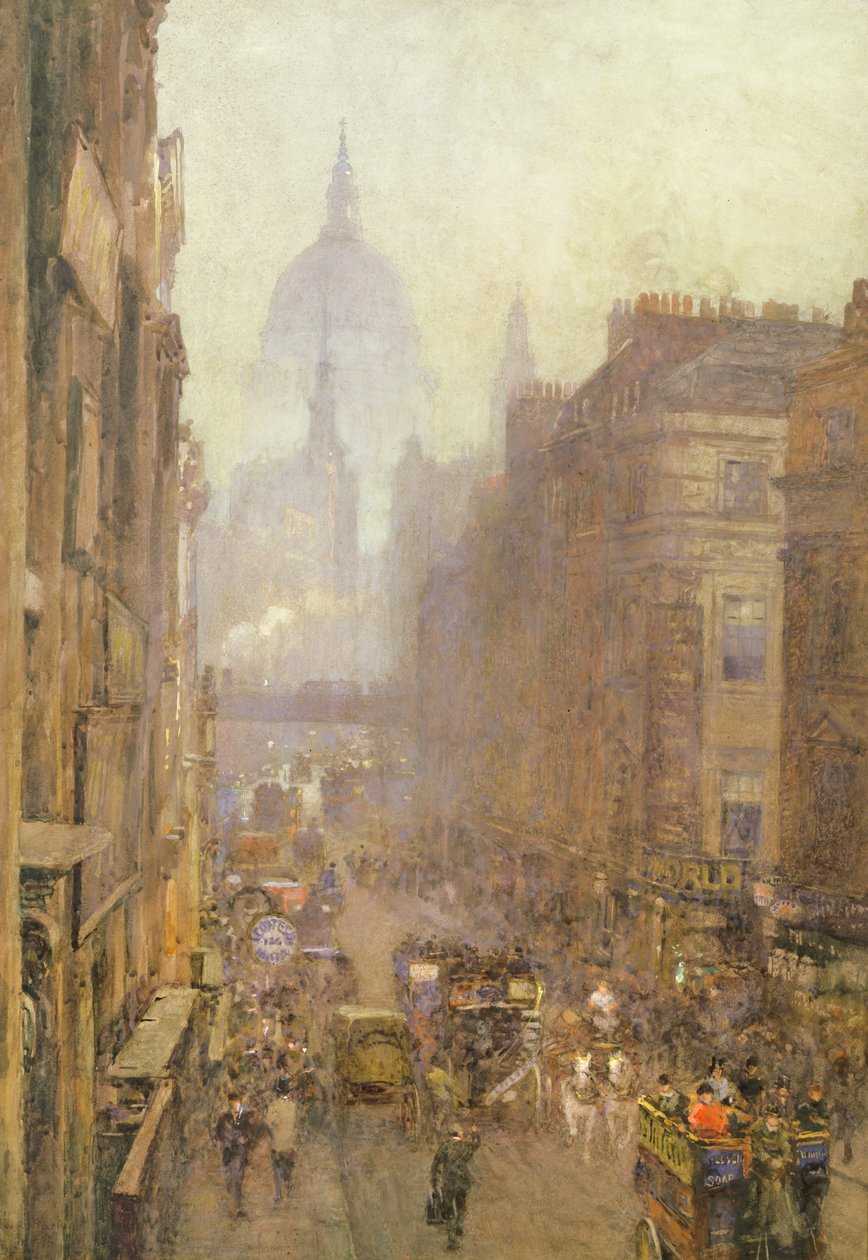 Fleet Street, 1892 door Rose Maynard Barton