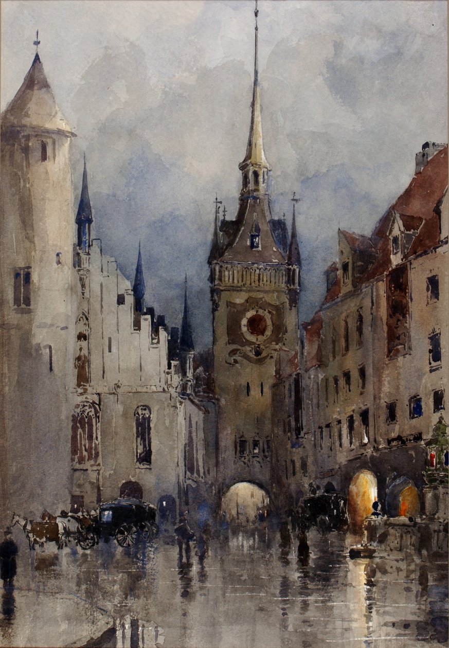 Straatscène in München, 1880 door Ross Turner