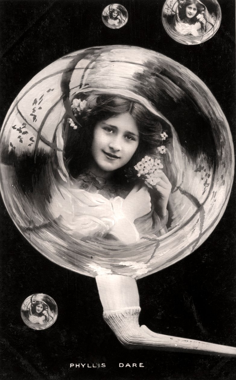 Phyllis Dare 1890-1975, Engelse actrice, 1907 door Rotary Photo