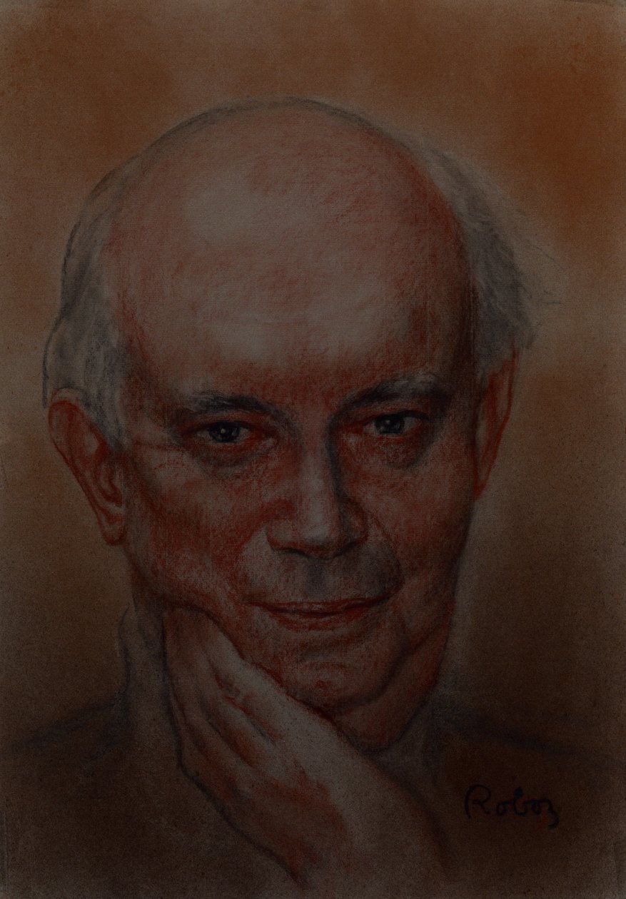 Portret van Alan Ayckbourn door Zsuzsi Roboz door Rudolf Eichstaedt