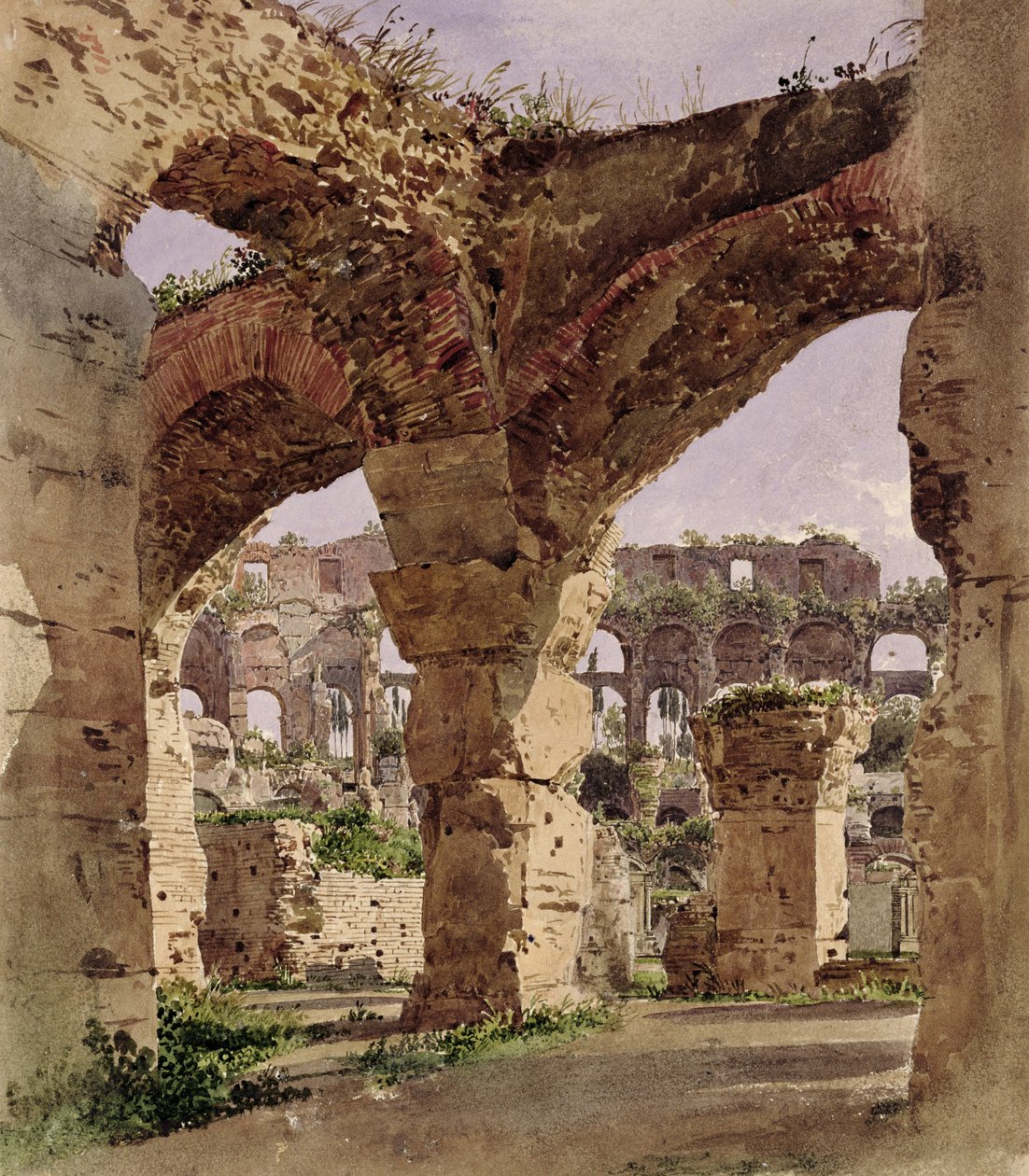 Het Colosseum, Rome, 1835 door Rudolf von Alt
