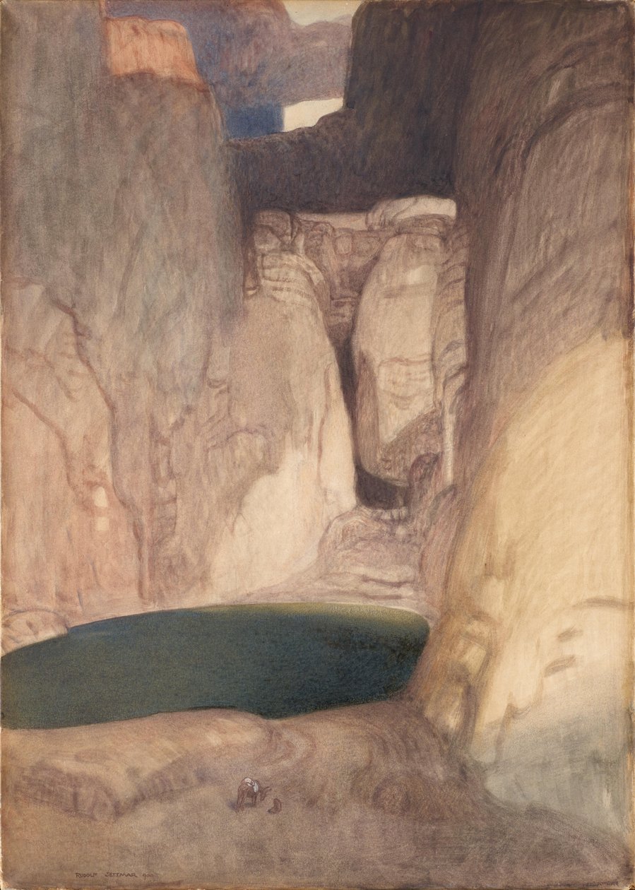 Bergsee door Rudolf Jettmar