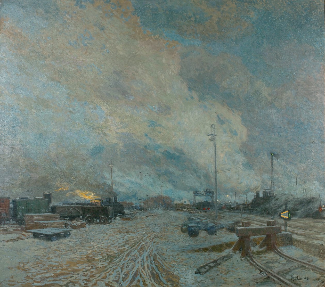 Goederenstation door Rudolf Quittner