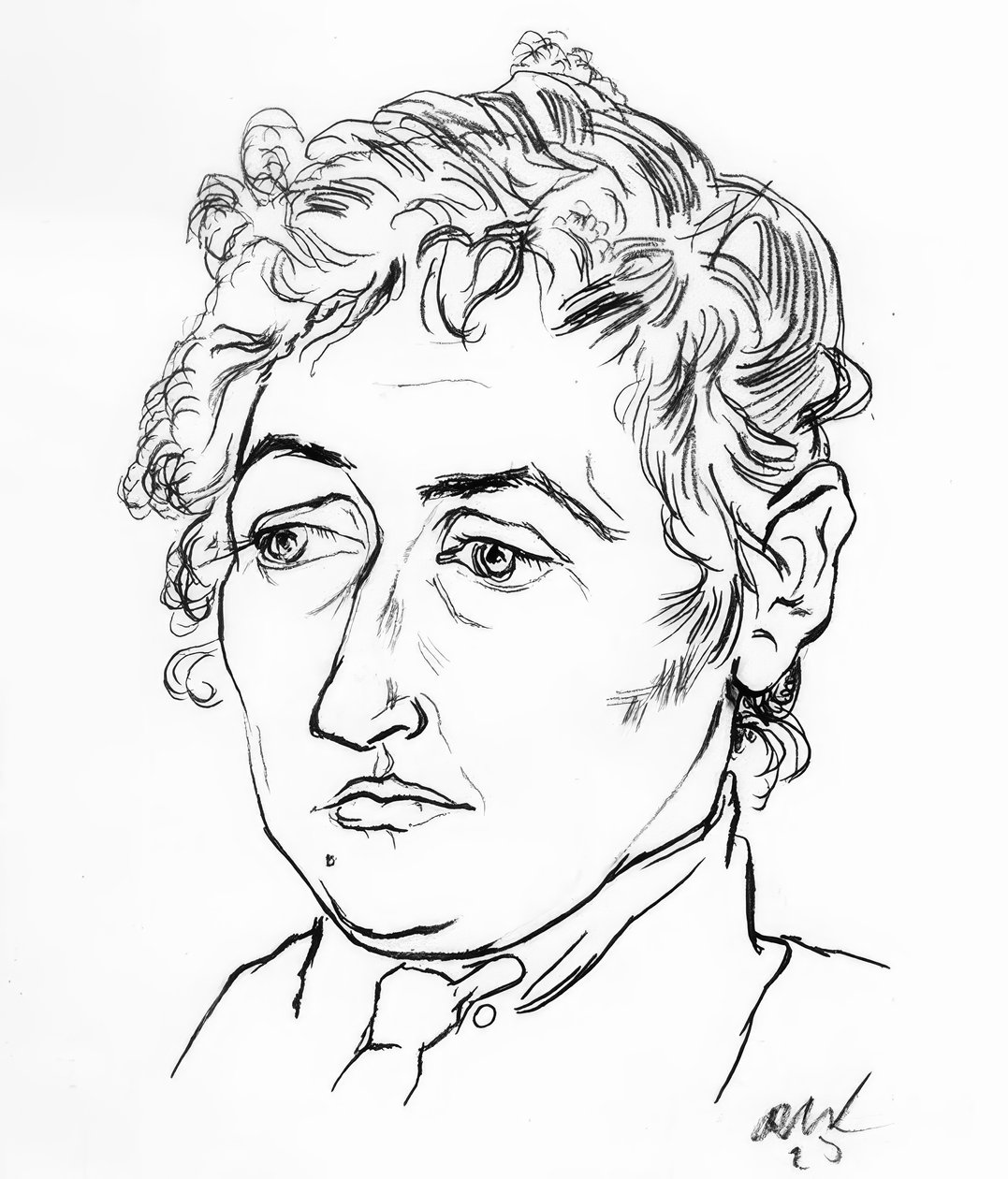 Vrouwelijk hoofd door Rudolf Wacker