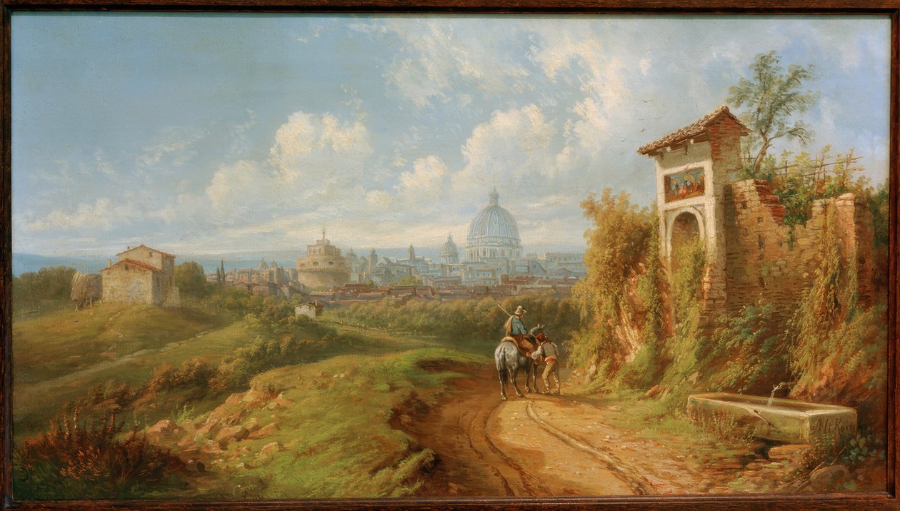 Uitzicht op Rome door Rudolf von Alt