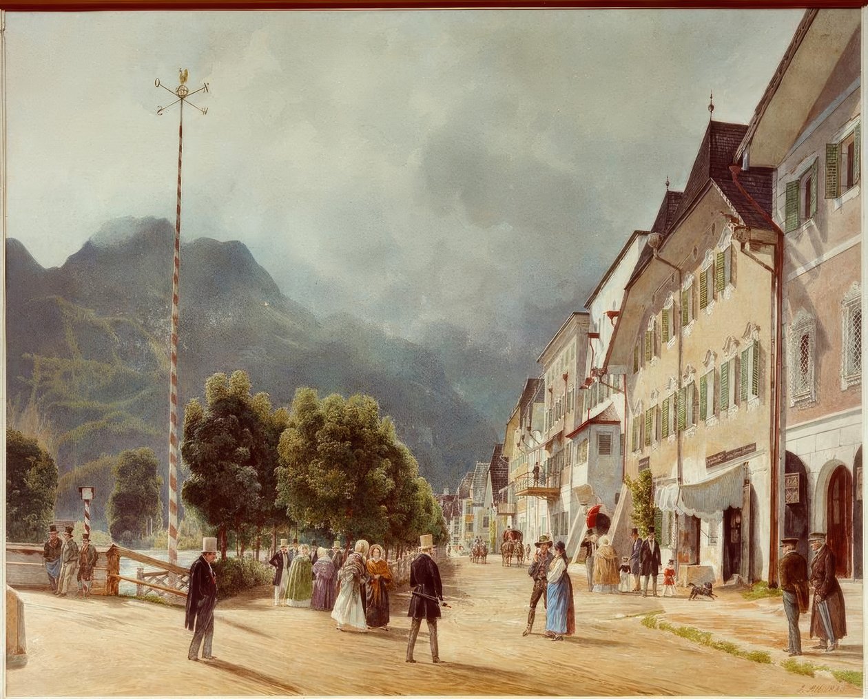De Esplanade in Ischl door Rudolf von Alt