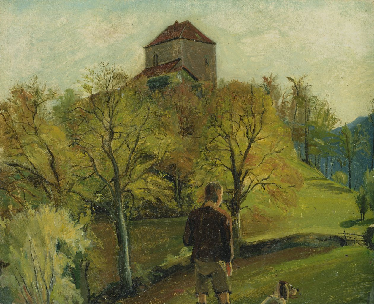 De Zenoburg in Tirol, c. 1831 door Rudolph Friedrich Wasmann