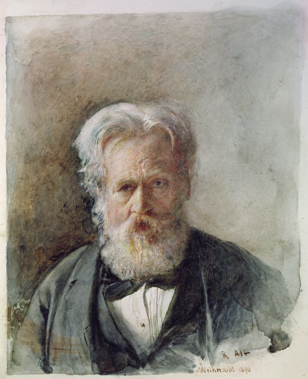 Zelfportret, 1890 door Rudolf von Alt