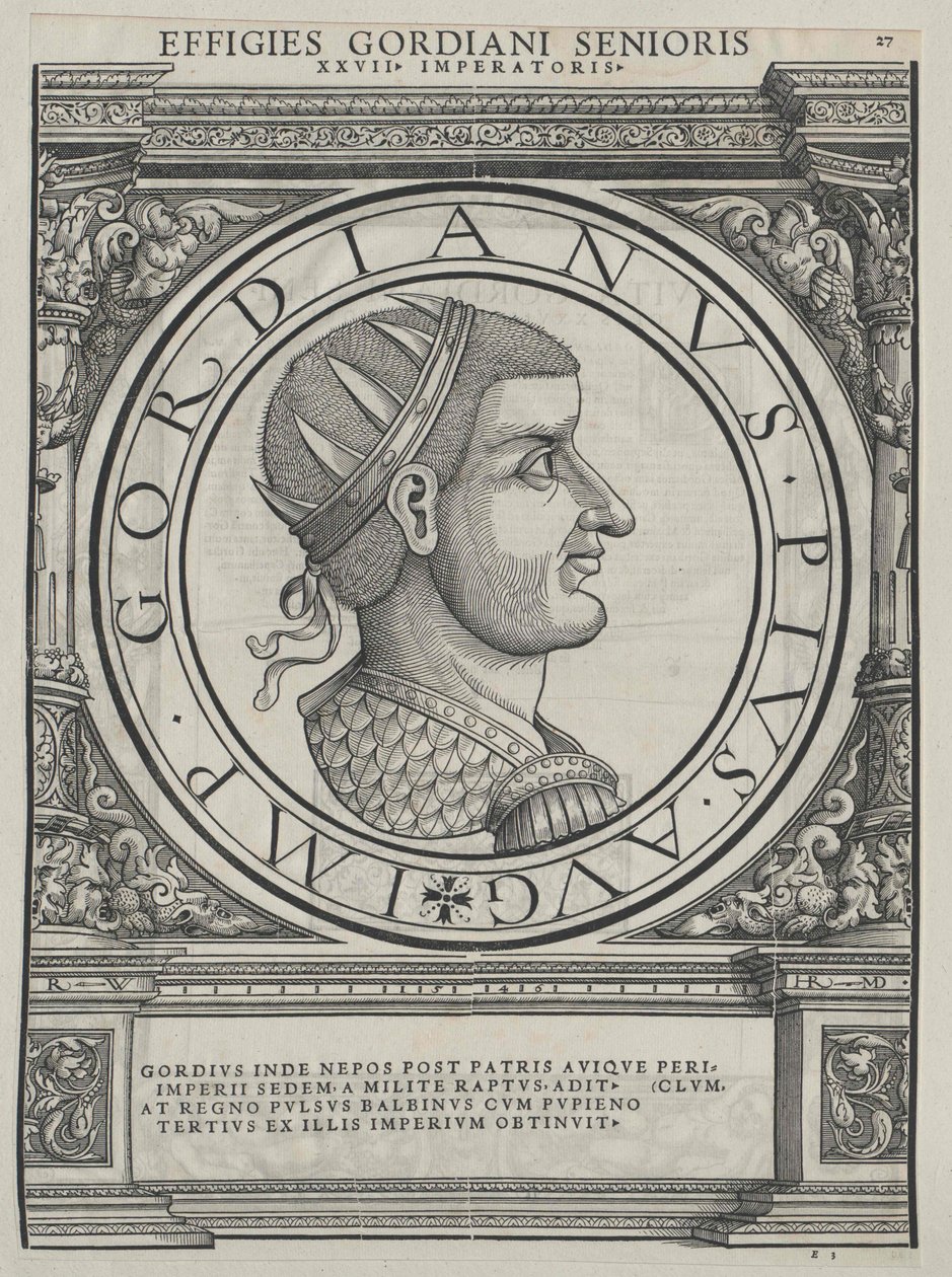 Romeinse keizer Gordianus I door Rudolph Wyssenbach