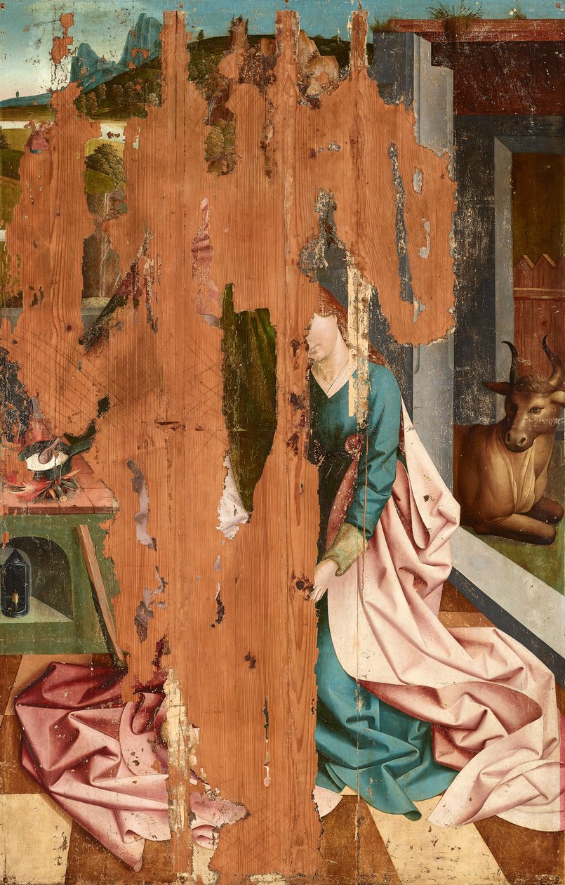 De geboorte van Christus door Rueland Frueauf d. Ä.