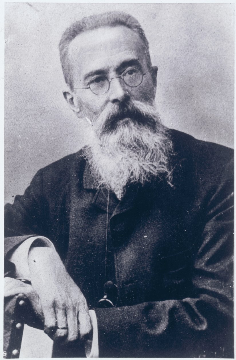 Portret van Nikolai Andreievich Rimsky-Korsakov (1844-1908) door Russian Photographer