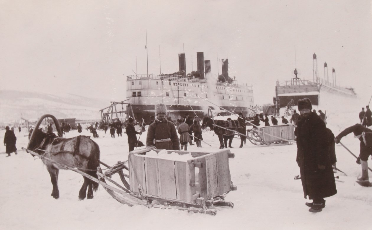 De SS Baikal op het Baikalmeer door Russian Photographer