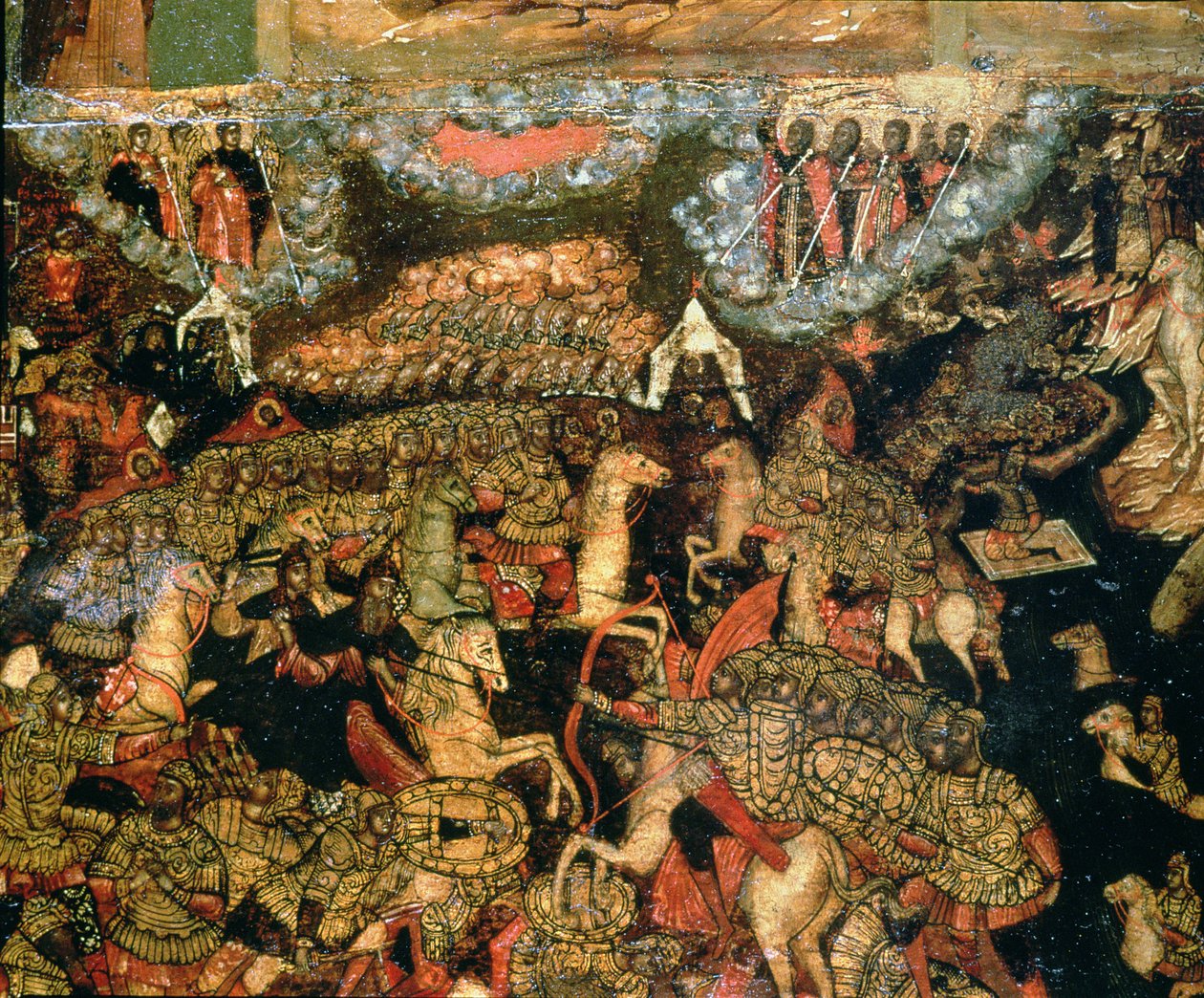 Slag tussen de Russische en Tataarse troepen in 1380, 1640s door Russian School