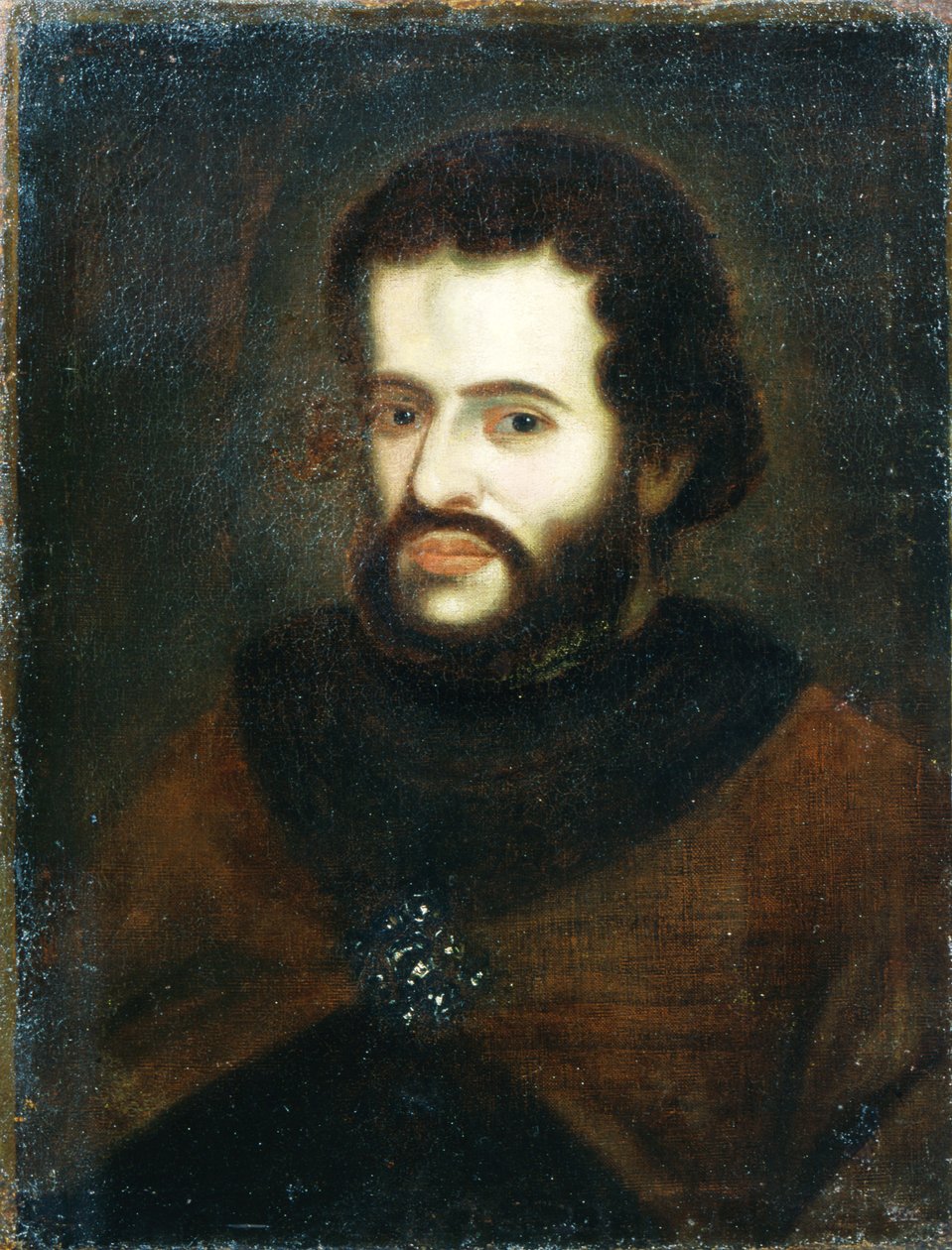 Portret van Tsaar Ivan de V Alexeyevich (1666-96) door Russian School