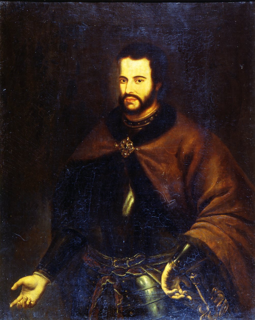 Portret van Tsaar Ivan V Alexeyevich (1666-96) door Russian School