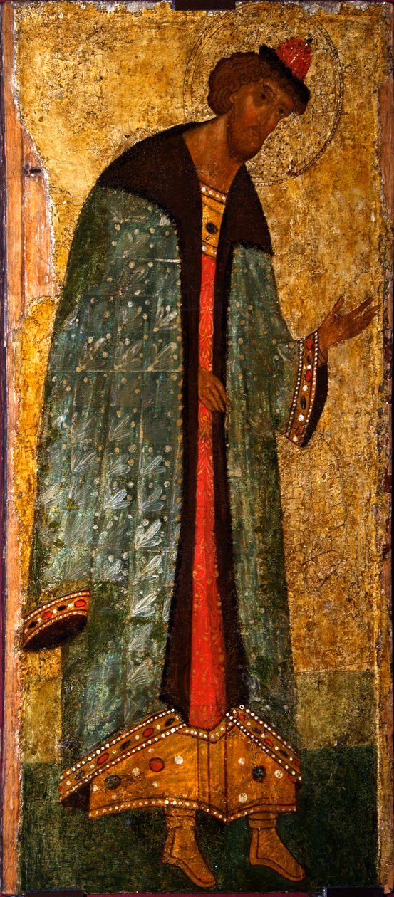 Sint Prins Boris, 15e eeuw door Russian icon.