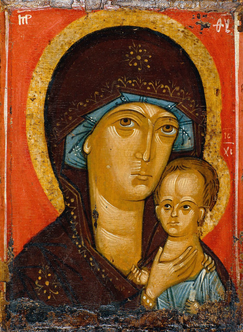 De Petrovskaya Maagd, 14e eeuw door Russian icon.