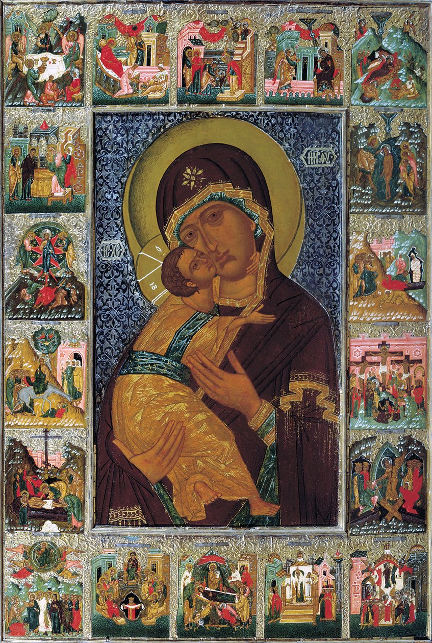 De Maagd van Vladimir door Russian icon.