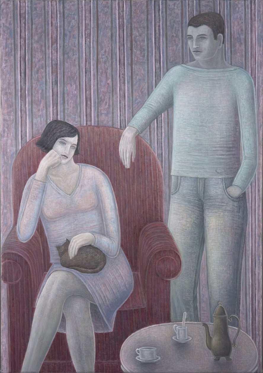 Koppel met kat, 2008 door Ruth Addinall