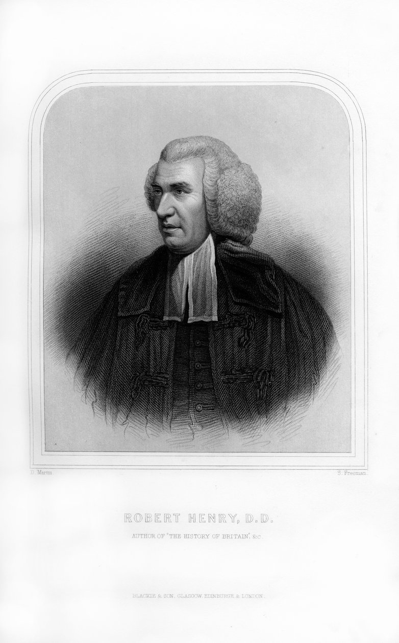 Robert Henry, Schotse historicus, 1870 door S. Freeman