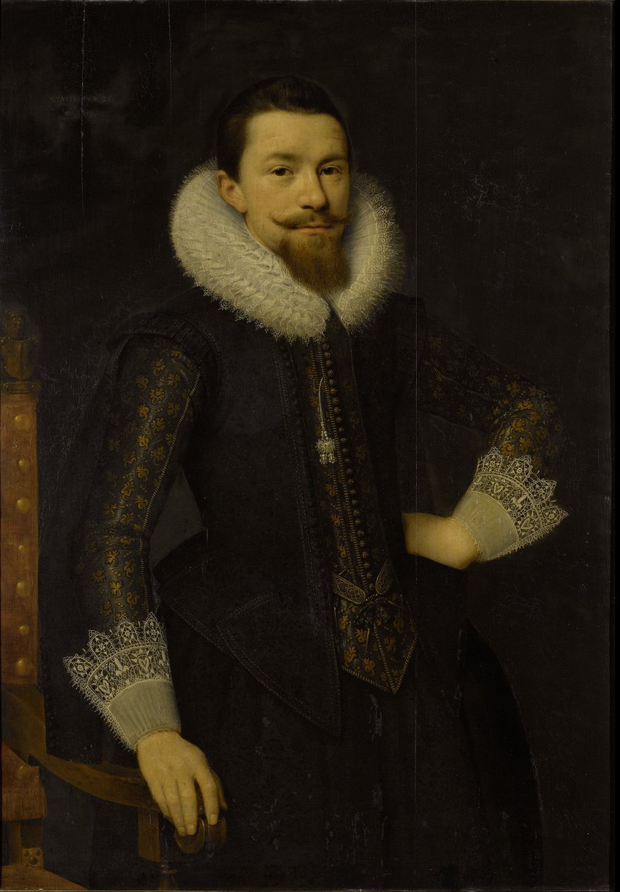 Portret van Pieter Boudaen Courten (1594-1668) door Salomon Mesdach